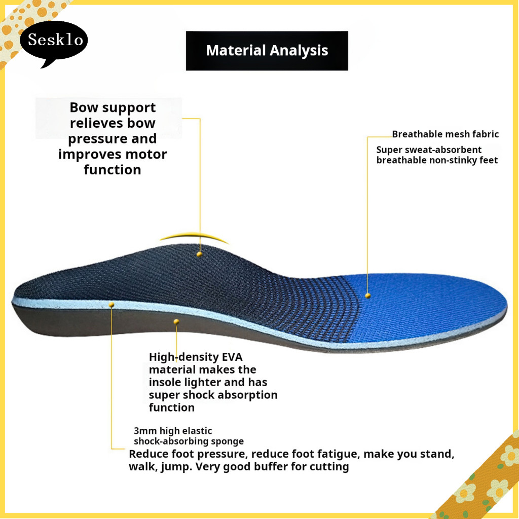[SK] Insoles with Heel Cup Plantar Fasciitis Relief Insoles Insoles with Arch Support for Flat Feet 