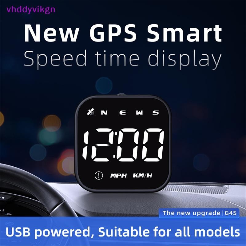 VHDD รถจอแสดงผล HUD ดิจิตอล GPS Speedometer MPH Overspeed Alarm Multifunctional Speedometer เข็มทิศ HD จอแสดงผล LED TH