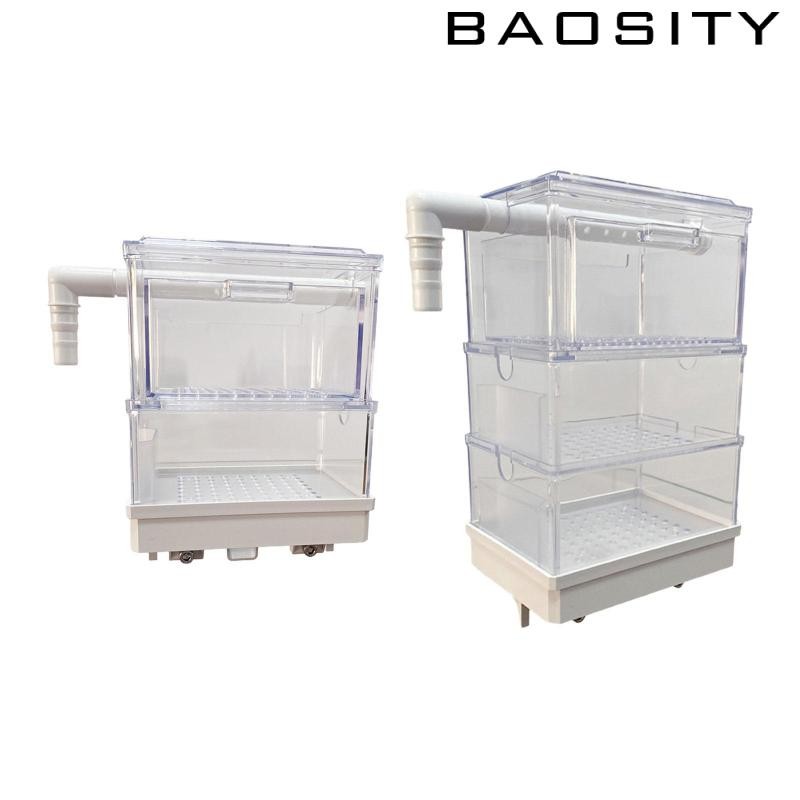 [Baosity] Aquarium Hang on Filter Box Overflow Pipe Filter อุปกรณ์เสริมภายนอกโปร่งใส