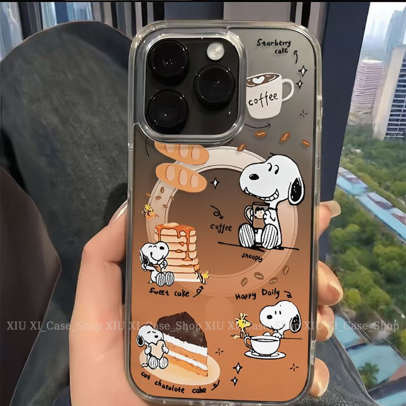 💖COOL💖เข้ากันได้ iPhone 17promax แม่เหล็ก การชาร์จไร้สาย เคสไอโฟน 11 XS 14plus 15PRO 12 13 xr ป้องกันฝุ่-HLYCK378