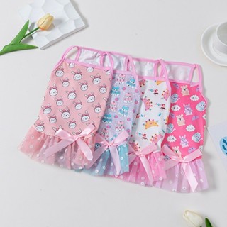 ชุดเดรสสลิปลายดอกไม้น่ารักน่ารักสําหรับสุนัขขนาดเล็กและแมว -…