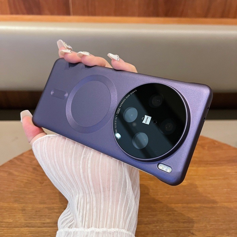 Luxury Matte Magnetic Wireless CHARGING Soft Case สำหรับ VIVO X200 PRO MINI X200 Pro X100 ultra X100 SPRO X100 PRO เลนส์ป้องกัน Slim frameless Anti-DROP ฝาหลัง