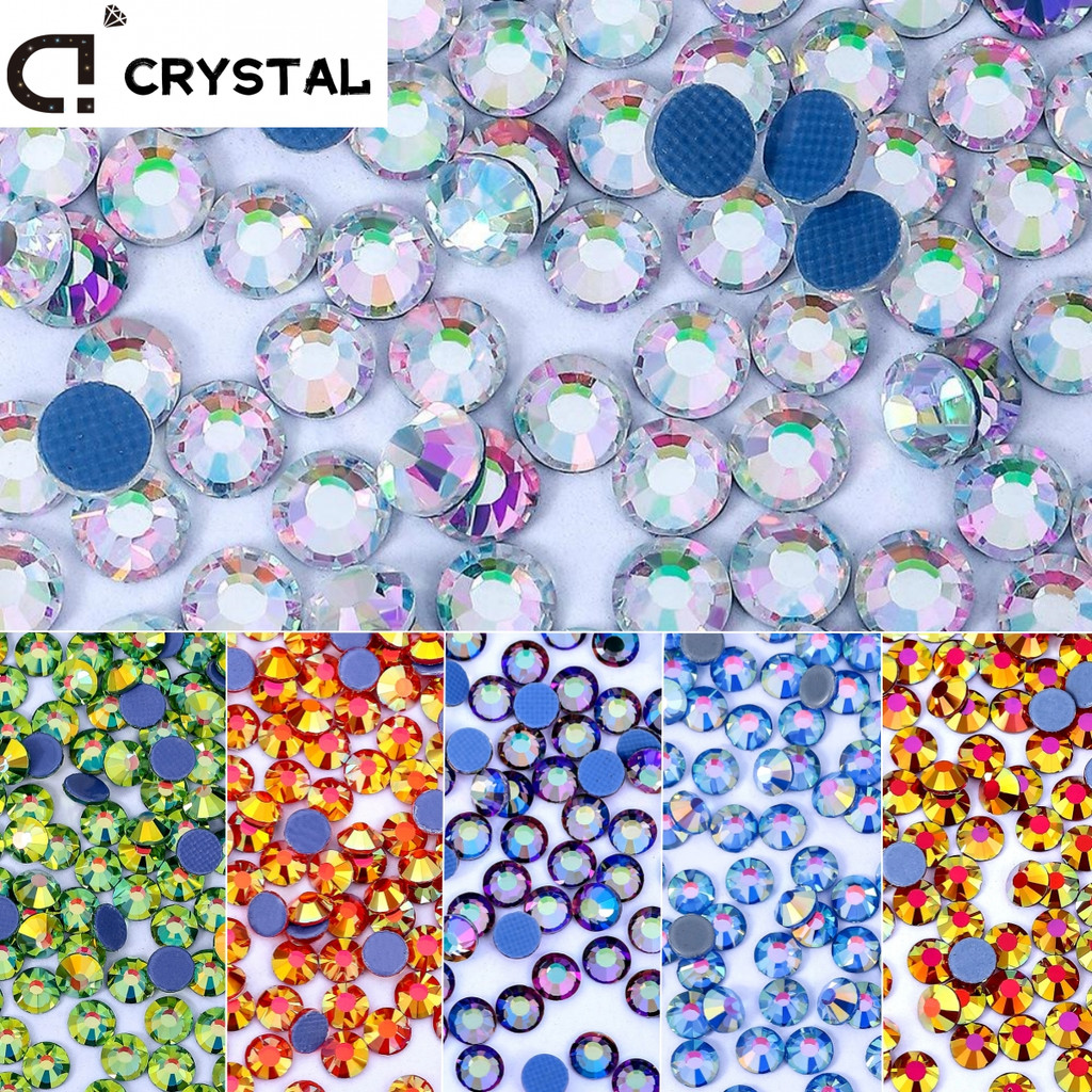 Glisten Pink Series แก้ว Hot-Fix คริสตัล Rhinestones แบนกลับ Strass หินสําหรับ DIY ตกแต่งเสื้อผ้า