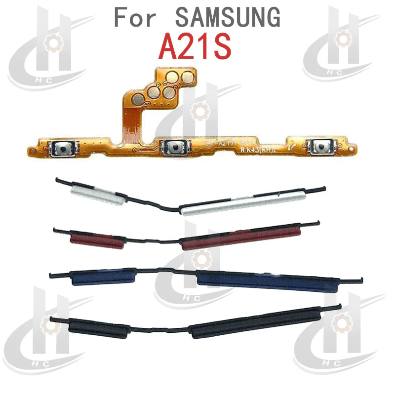 สําหรับ Samsung Galaxy A21S A217F SM-A217F ปริมาณด้านข้างปุ่ม Flex Cable Keys ปุ่มปิดระดับเสียงขึ้นลงปุ่มด้านข้างเปลี่ยนส่วน