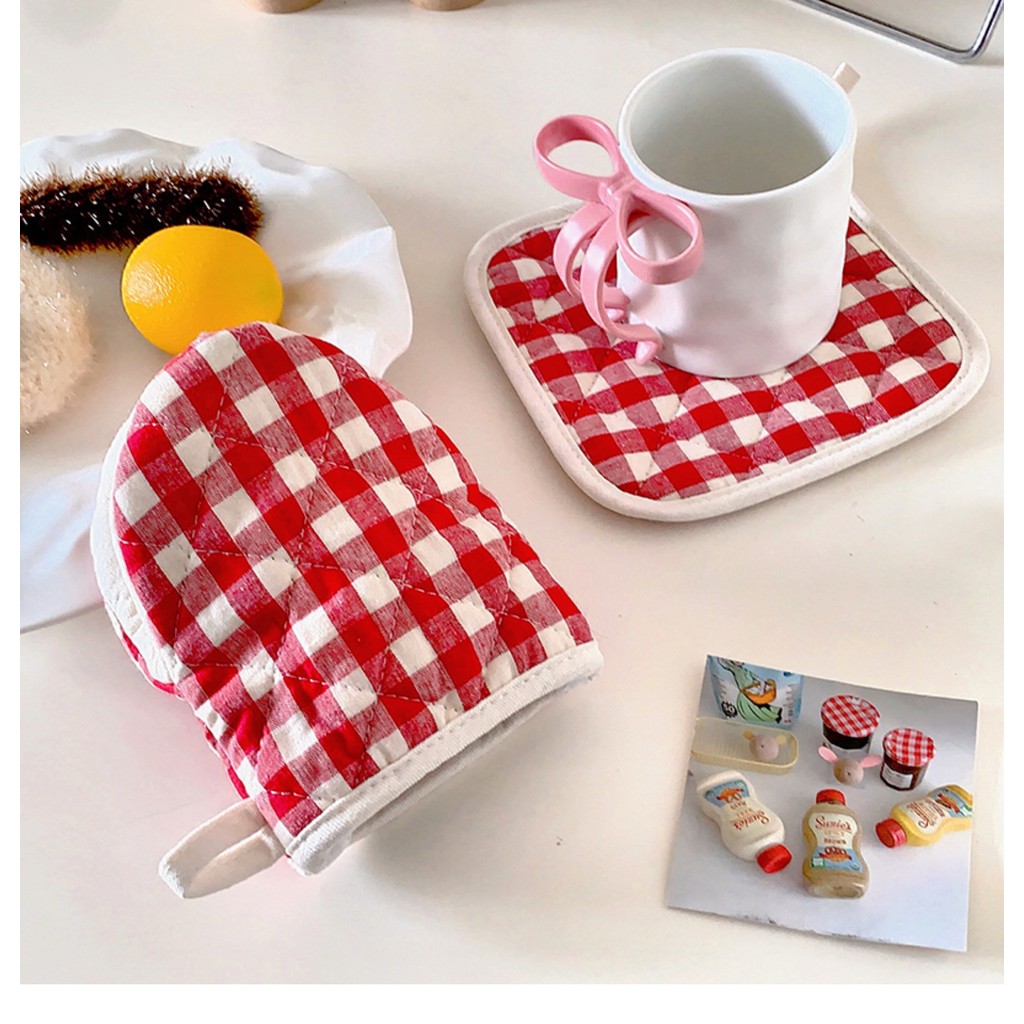 HERA ห้องครัวถุงมือฉนวนกันความร้อน Placemat เตาอบไมโครเวฟถุงมือ Coaster