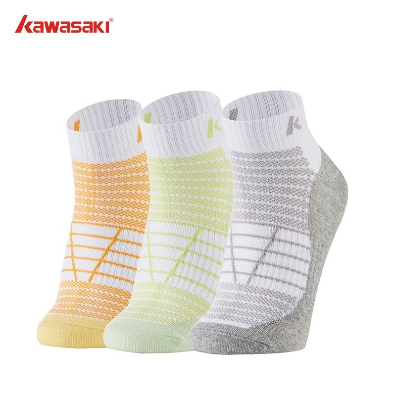 KAWASAKI จัดส่งภายใน 48 ชั่วโมง3 คู่Kawasaki Badminton Anti Odor Running Breathable ดูดซับเหงื่อกลาง