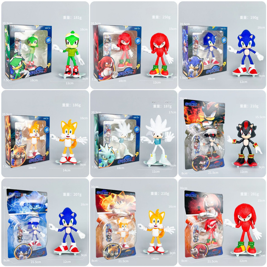 Sonic the Hedgehog Knuckles หางคอสเพลย์ Action Figure อะนิเมะรูป COD สต็อกรูปตุ๊กตาของเล่นสําหรับของขวัญเด็กคอลเลกชันเครื่องประดับรถตกแต่งบ้านเค้กตกแต่งMLML