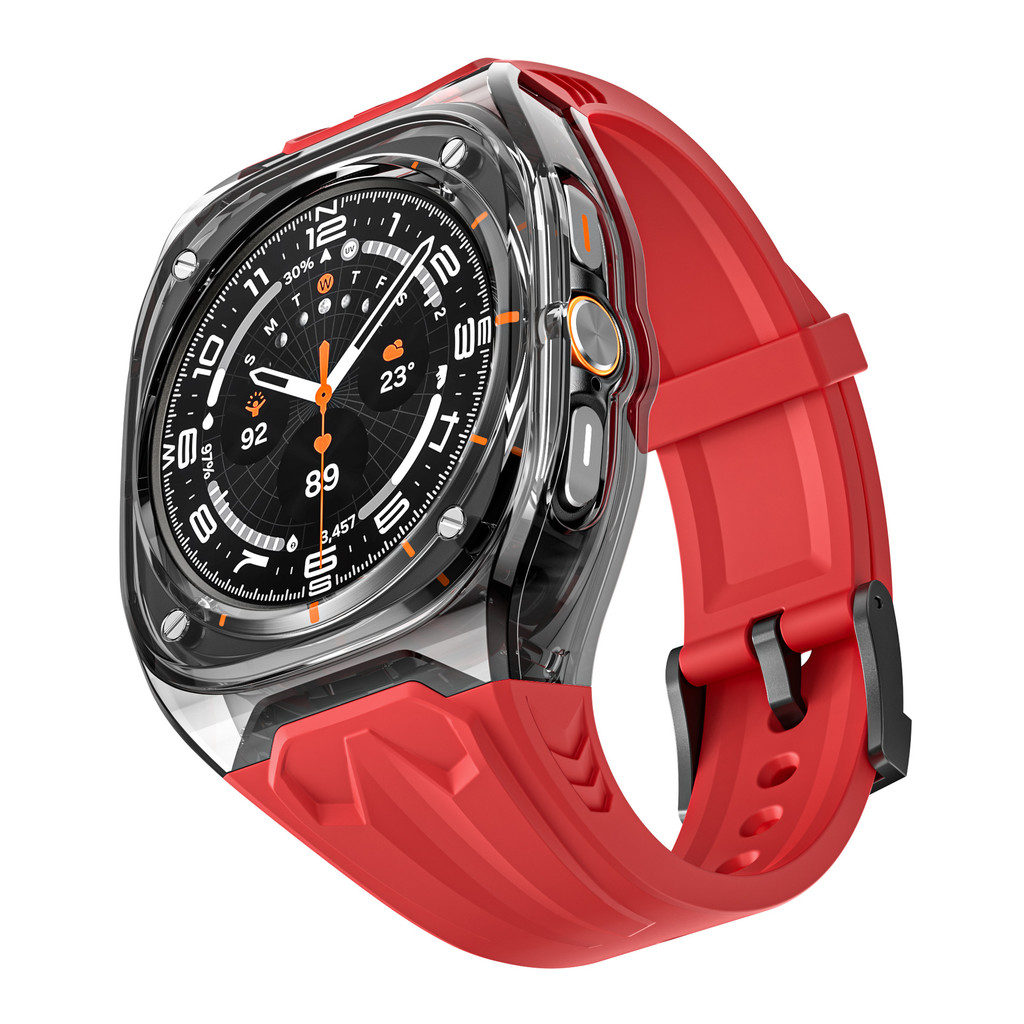 เหมาะสําหรับสายนาฬิกา Samsung watch Ultra, สายรัด TPU Rambo ในตัว, เปลือก PC 47 มม