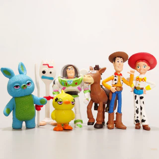 7 ชิ้น/เซ็ต 4 ซม.-7 ซม.ของเล่น Story 4 Woody Buzz Lightyear Action Figure อะนิเมะตกแต่งคอลเลกชันตุ๊กตาของเล่นสําหรับเด็ก
