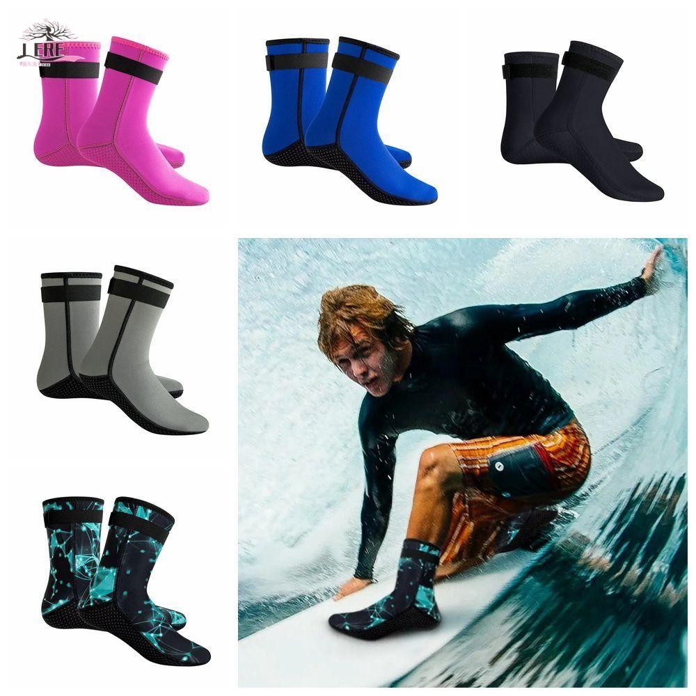 Jeremy1 ถุงเท้าดําน้ํา Neoprene, ถุงเท้าดําน้ําตื้นว่ายน้ํากันลื่น 3 มม., ถุงเท้าลุยอุ่นทรายหลักฐานชายหาดถุงน้ํายิม