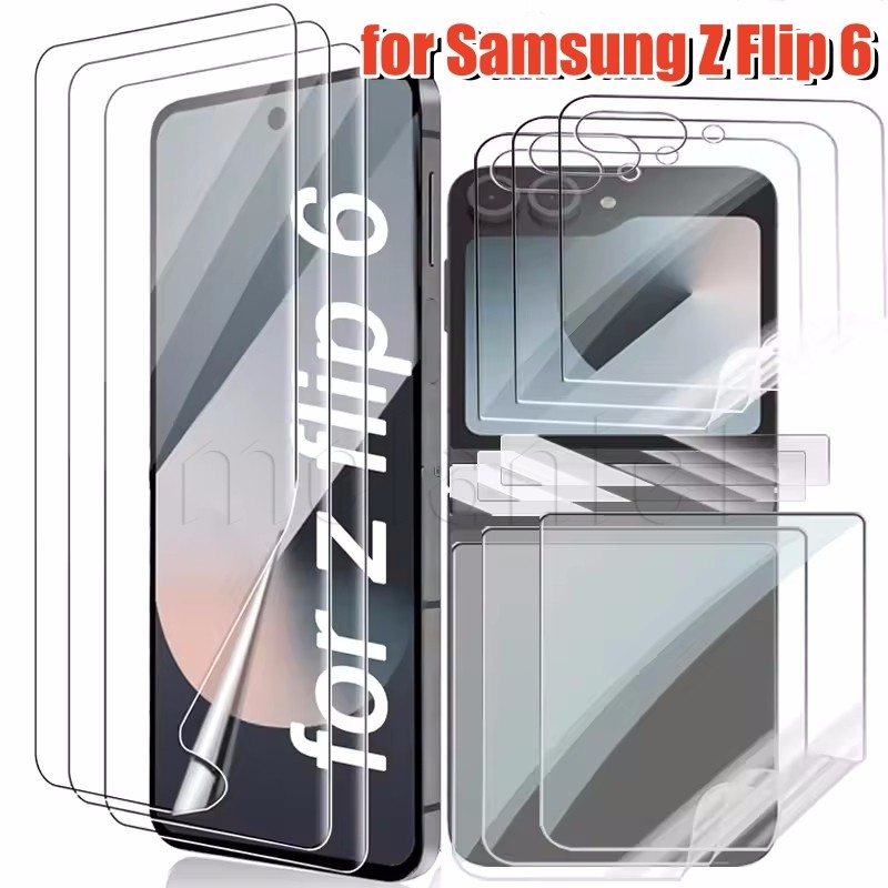 ฟิล์มกันรอยหน้าจอ TPU แบบนุ่ม - เข้ากันได้กับ Samsung Galaxy Z Flip 6 - ฟิล์มไฮโดรเจลแบบเต็มครอบคลุม