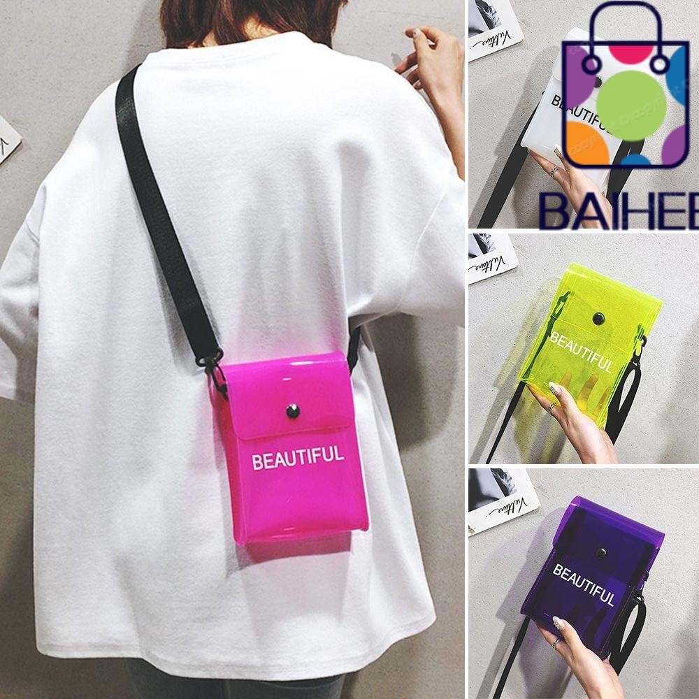 Baihee กระเป๋าสะพายข้าง Letter Laser Candy Color Small Bag