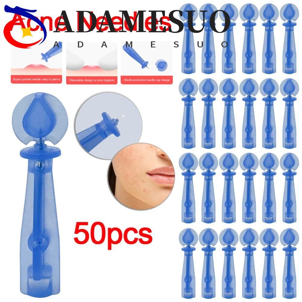 Adamesuo 50 ชิ้น/กล่องทิ้งเข็มสิว, Blackhead Remover Skin Care Blackhead Remover เครื่องมือ, Skin Ca