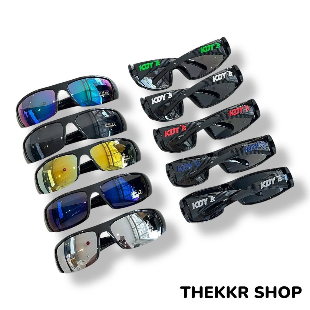 SUNGLASSES แว่นกันแดดกันลม KD9060-1 ใส่ได้ทุกโอกาส มีบริการเก็บปลายทาง