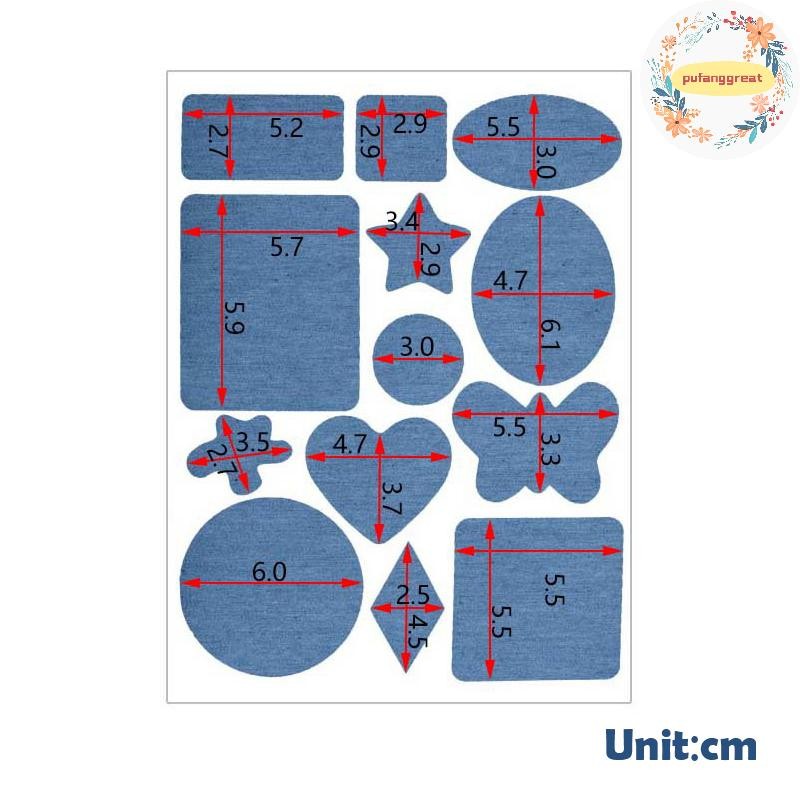 Pufanggreat Self กาวสีดํา/สีฟ้า Patch สําหรับลงเสื้อแจ็คเก็ตกางเกงผ้าซ่อมล้างทําความสะอาดได้ Patch TH ราคา ถูกที่สุด ดีลบีเคเค แกลเลอรีภาพที่ 4