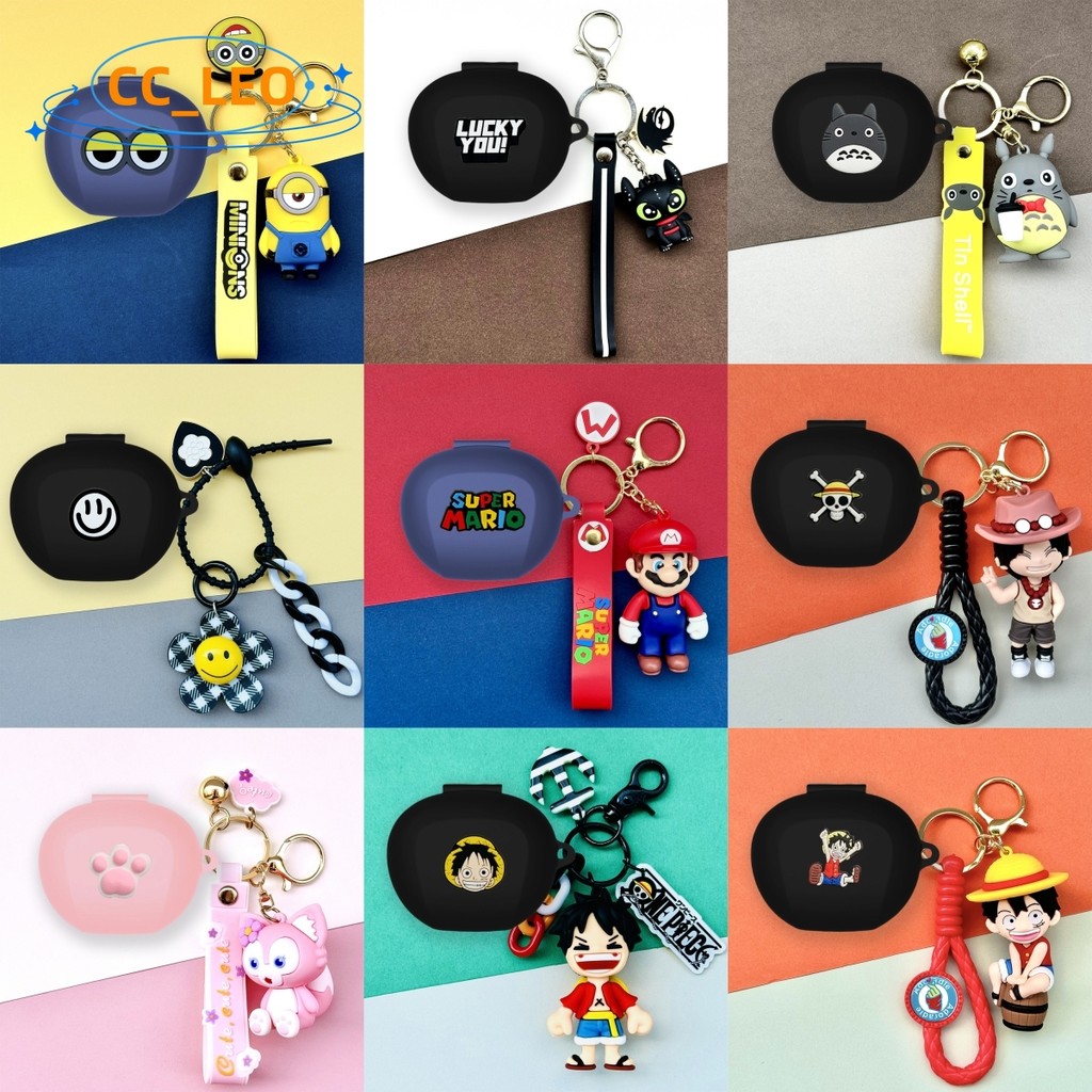 สําหรับ EDIFIER NeoBuds Plus Case One Piece Luffy พวงกุญแจซิลิโคน Soft Case EDIFIER NeoBuds Plus เคสกันกระแทกฝาครอบป้องกันการ์ตูน Mario จี้