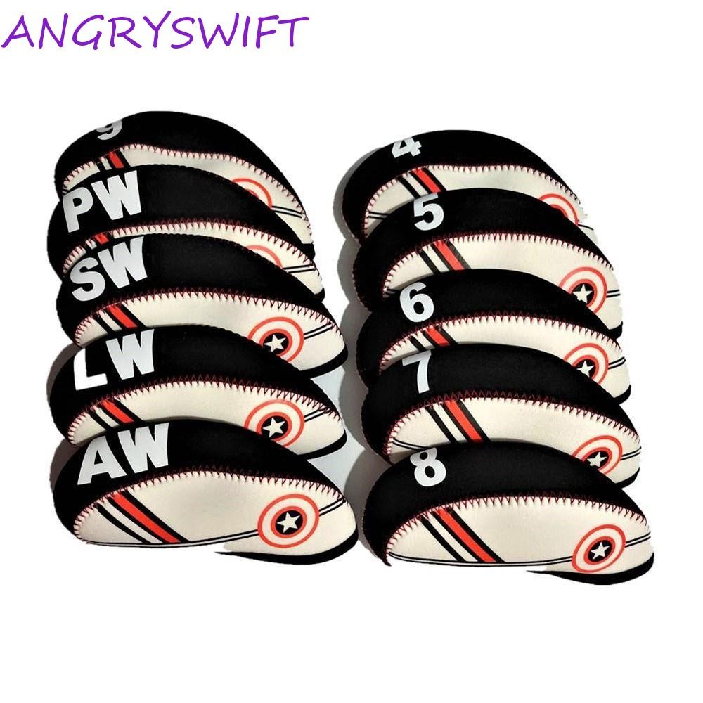 Angryswift Golf Iron Headcover Wedge Cover กีฬากอล์ฟเหล็กชุดฝาครอบป้องกัน Golf Putter อุปกรณ์เสริมกา