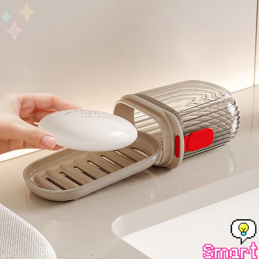 Smart【มีสินค้าในสต๊อก】 กล่องเก็บสบู่ก้อนแบบพกพา   เหมาะกับการพกพาเดินทาง soap box