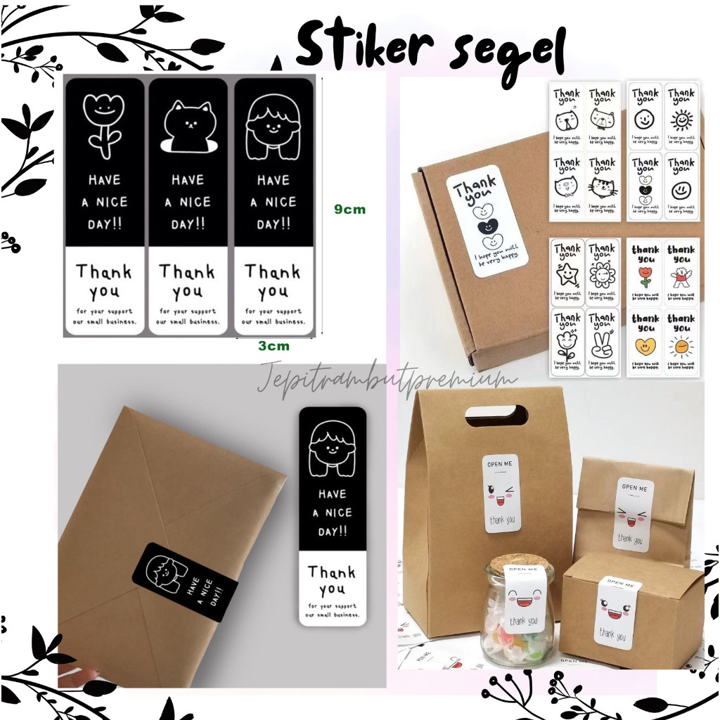 Thank You Hope You Happ Label seal Sticker/ Box seal Sticker