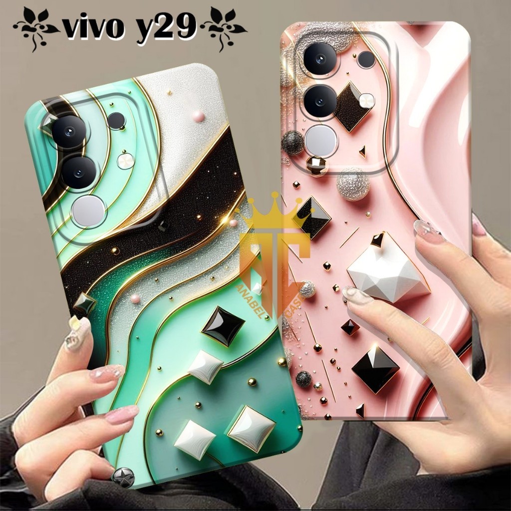 Softcase VIVO Y29 4G 2025 VIVO Y19S 2025 Fashion Case Unique Marble Wallpaper Motif - Vivo Case - Un