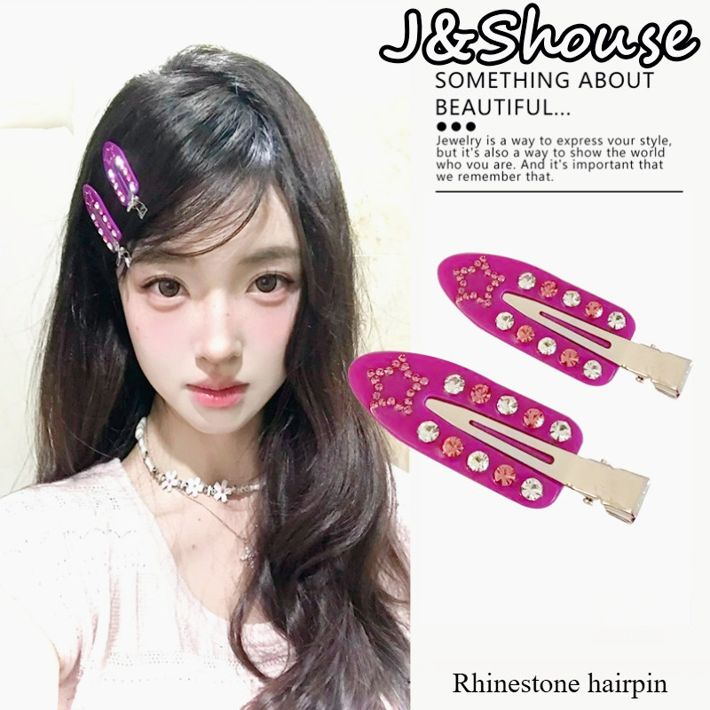 KF1069 กิ๊บติดผมกิ๊บแฟชั่นสาวเกาหลี rhinestone ไร้ร่องรอยสําหรับแต่งหน้าผู้หญิง เครื่องประดับผม