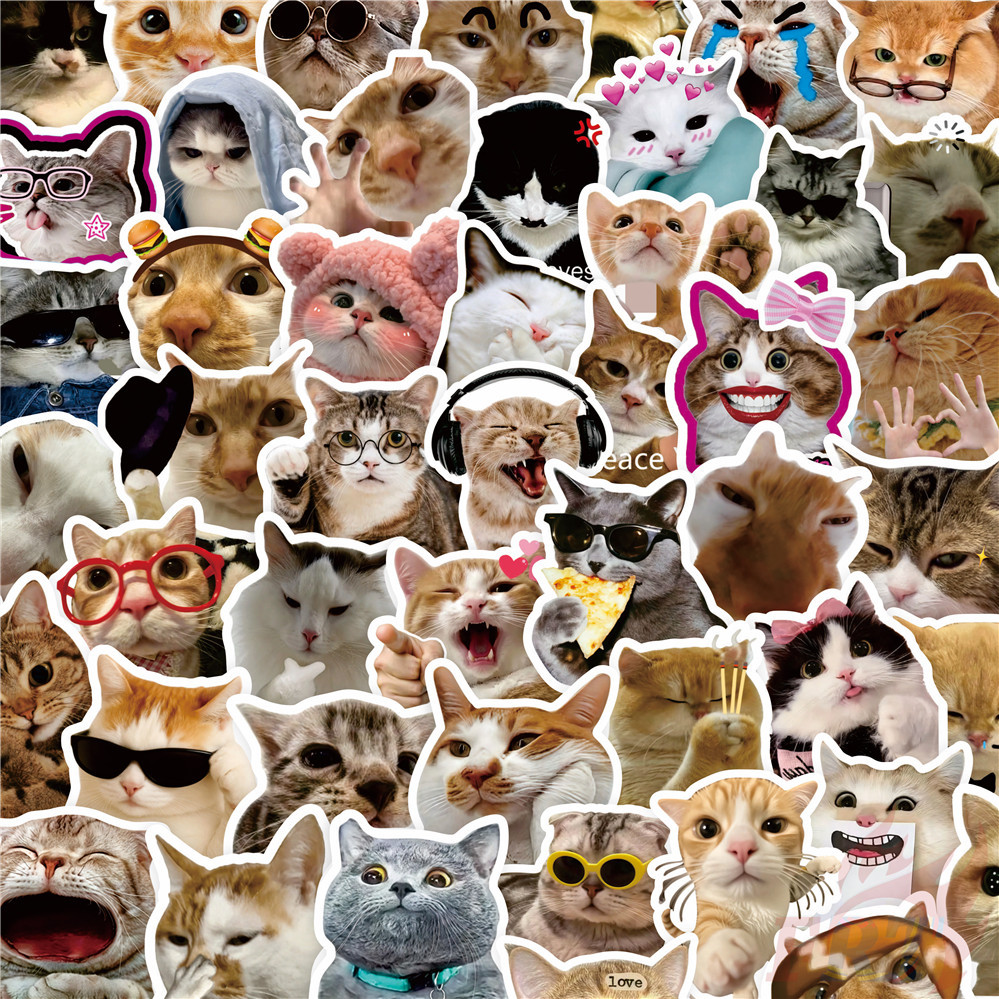 100ชิ้น/เซ็ต ❉ KUSO สติ๊กเกอร์แมวตลก ❉ สติ๊กเกอร์ DIY Fashion Doodle Decals