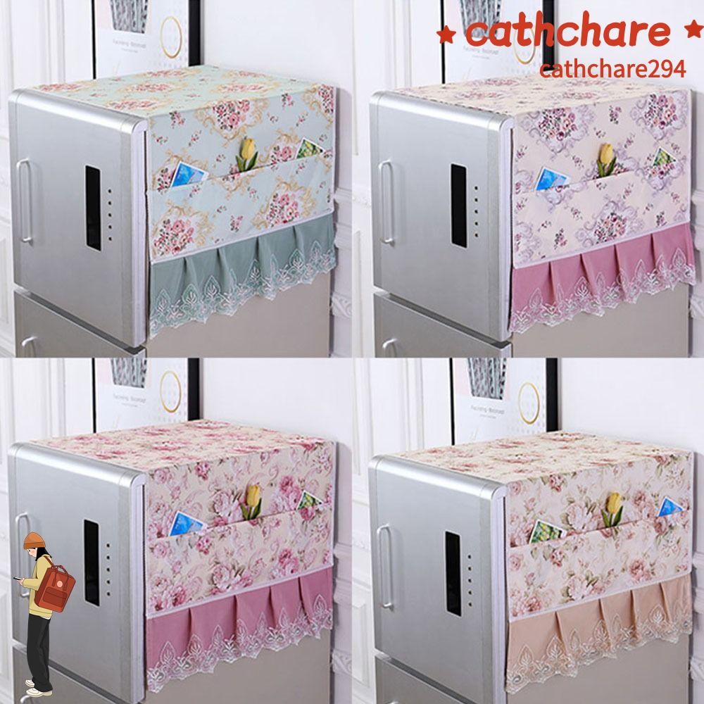 CATHCHARE294 ผ้าคลุมกันฝุ่นตู้เย็น, 55130 ซม.ฝาครอบด้านบนกันฝุ่น,ทนทานพร้อมกระเป๋าเก็บฝาครอบเตาอบประตูเดียวสําหรับตู้เย็นและซักผ้า