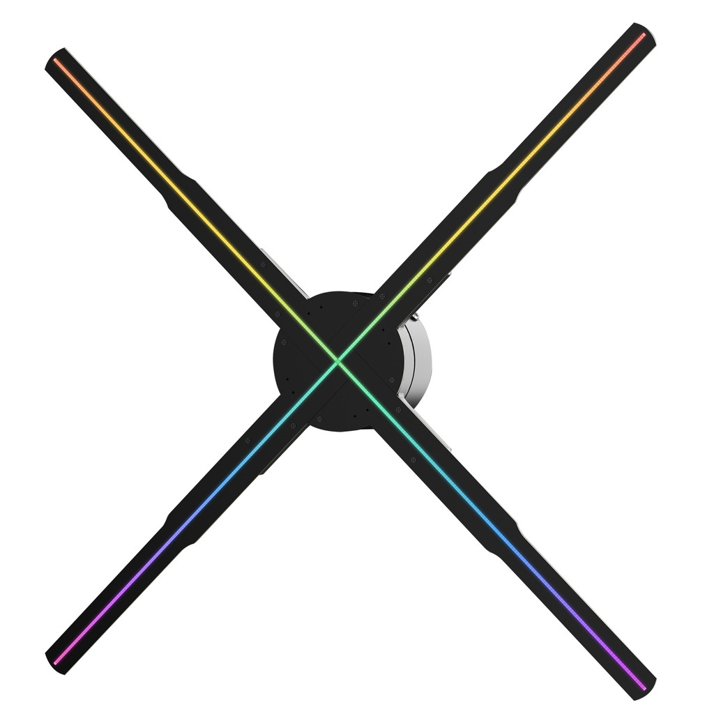 [จัดส่งที่รวดเร็ว] P56 3D โฮโลแกรมโปรเจคเตอร์ LED โฆษณาพัดลมจอแสดงผล 2K HD 3D Naked Eye Video Fan พร