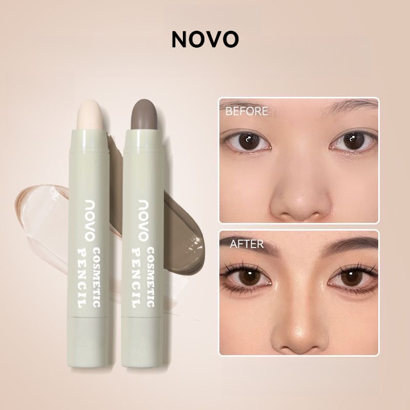 NOVO แท่งคอนทัวร์ แท่งคอนทัวร์สามมิติ เงาจมูกกระจ่างใส ไฮไลท์ด้าน