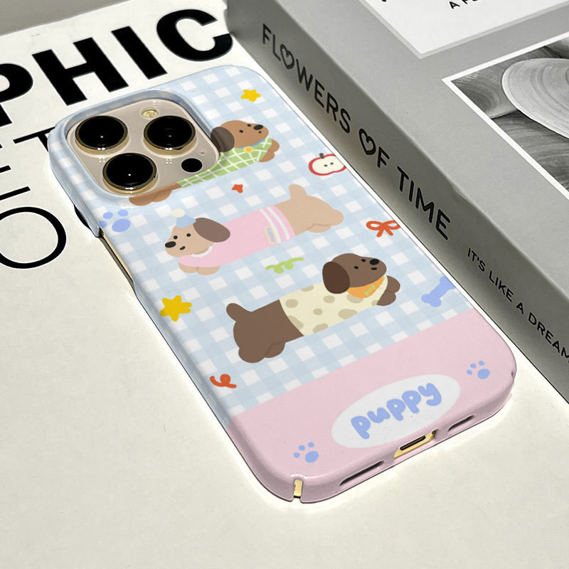 ลายดัชชุนน่ารักเคสโทรศัพท์เหมาะสําหรับiPhone 14 12ProMax 13 16ProMax XR 15ProMax 8plus XSMAX 16Pro 11ProMax XS 15Pro 14ProMax 13Proป้องกันรอยขีดข่วนเปลือกแข็งกันกระแทก