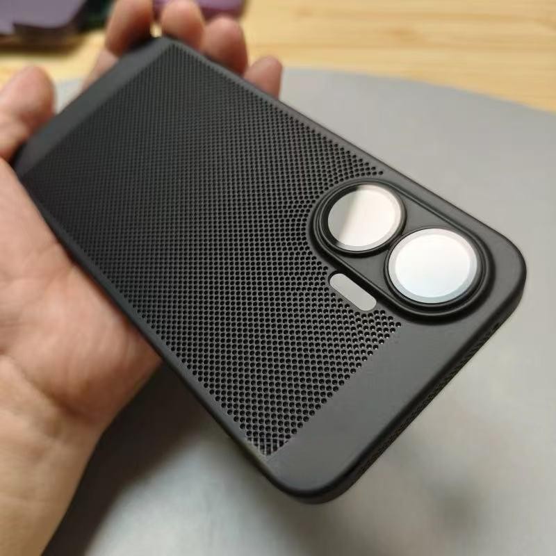 สําหรับ Xiaomi Poco F7 Redmi Turbo 4 Pro Cooling การกระจายความร้อน Slim Hard PC เคสโทรศัพท์พร้อมเลนส์แก้วป้องกัน