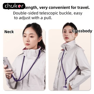 เชือกเส้นเล็กโทรศัพท์สากลพร้อมคลิปอัพเกรดป้องกันการหล่น 360° Rotation Adjustable Neck/Crossbody Strap สําหรับเคสโทรศัพท์ทุกรุ่น
