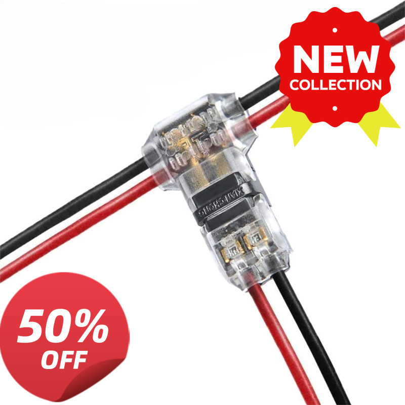 1/5pcs T2 Interlocking Type Solder-Free Connecting Terminal LED Spotlight Downlight พร้อม Splitter Power Wire Direct Plug การเชื่อมต่อช่างไฟฟ้าต้องมี Quick Terminal