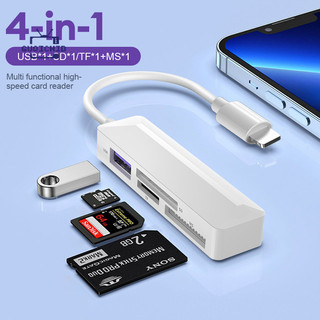 อะแดปเตอร์ OTG มัลติฟังก์ชั่น 4-in-1  เครื่องอ่านการ์ด อะแดปเตอร์ usb/type-c เป็น sd tf สําหรับแล็ปท็อปโทรศัพท์ sony