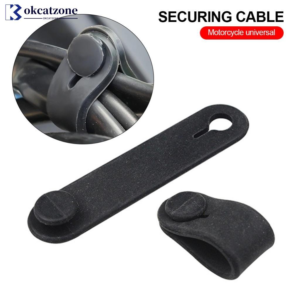 OKCATZONE 5 ชิ้น Universal 5 ซม.รถจักรยานยนต์สายผูกสําหรับ Securing สายผูกสายไฟยาง Moto ไฟฟ้าอุปกรณ์