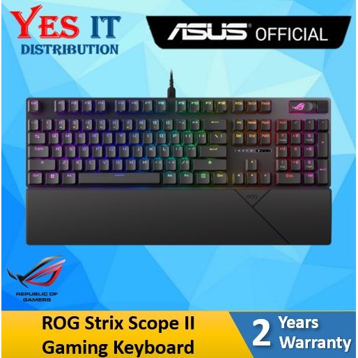 Asus XA14 ROG Strix Scope II X (NX Snow) คีย์บอร์ดแบบกลไกสําหรับเล่นเกมแบบมีสาย RGB