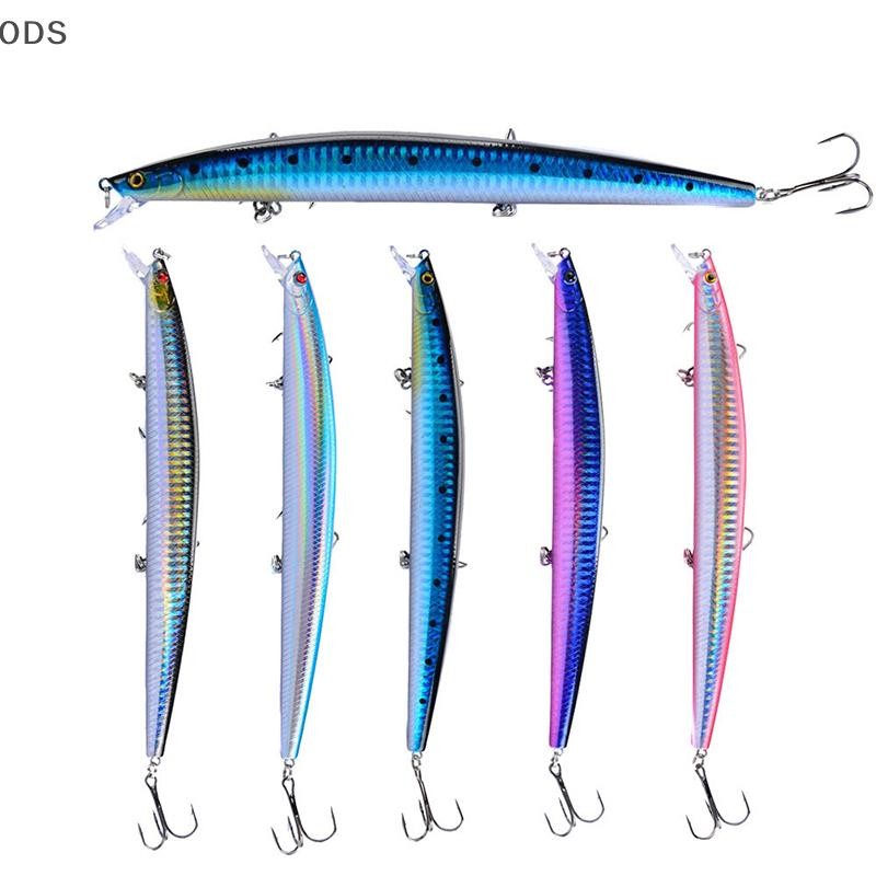 Ods 18 ซม. 24 กรัมปลายาวใหญ่ Minnow เหยื่อตกปลาทะเล 3D ตา Strong ตะขอเหยื่อ OD