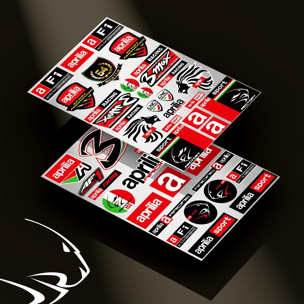 รถจักรยานยนต์สะท้อนแสง Aprilia สติกเกอร์อิตาลีตกแต่งด้านข้างถังน้ํามันเชื้อเพลิงหมวกกันน็อครูปลอกอุปกรณ์เสริมสําหรับ Aprilia RS Thunder Dorsoduro Tuono