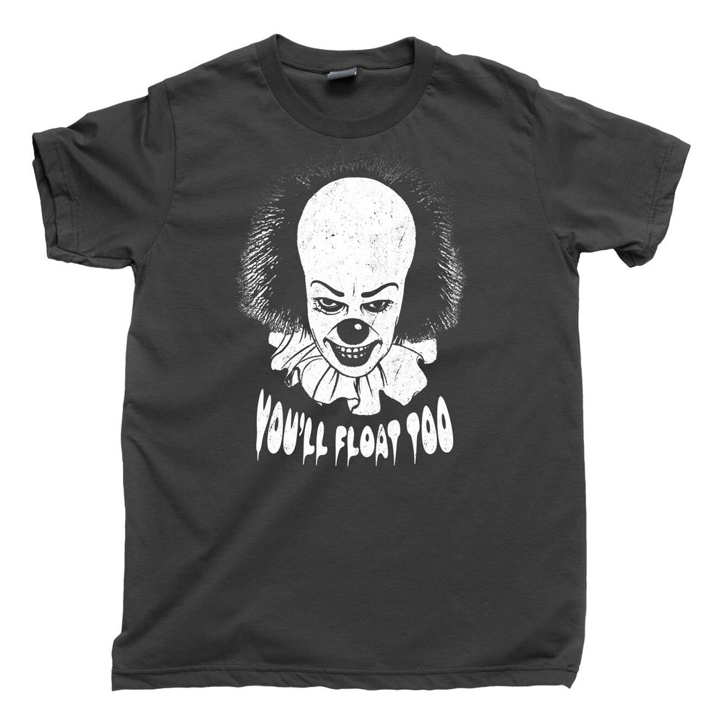 Stephen King IT T เสื้อนวนิยาย Deadlights PENNYWISE Evil Clown สยองขวัญ Blu Ray Tee