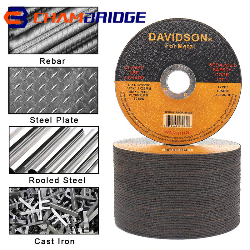 10Pcs 125mm Metal Cutting Discs 5" 1/25" Bore Cut Off Wheel Flap Sanding Grinding Discs for Angle Gr