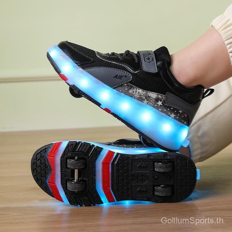 ใหม่สี่ล้อ Roller รองเท้าเด็กผู้หญิงเด็กผู้ใหญ่กีฬากลางแจ้ง Roller skates ล้อที่ถอดออกได้รองเท้า Non-Luminous