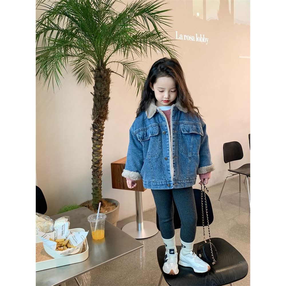 ฤดูหนาวใหม่ - เสื้อโค้ทขนกระต่ายเทียมสําหรับเด็กเกาหลี รูปที่ 4