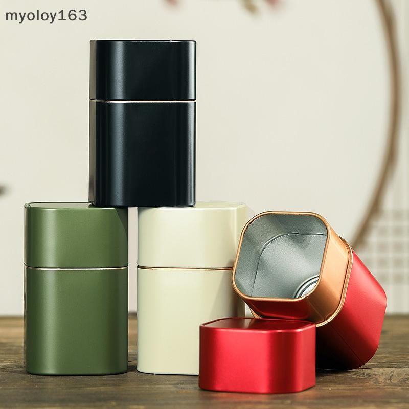Myoloy แบบพกพาชากล่องสีทึบชากล่องปิดผนึก Teaware คอนเทนเนอร์ดีบุกสามารถกาแฟน้ําตาลกล่องห้องครัว TH