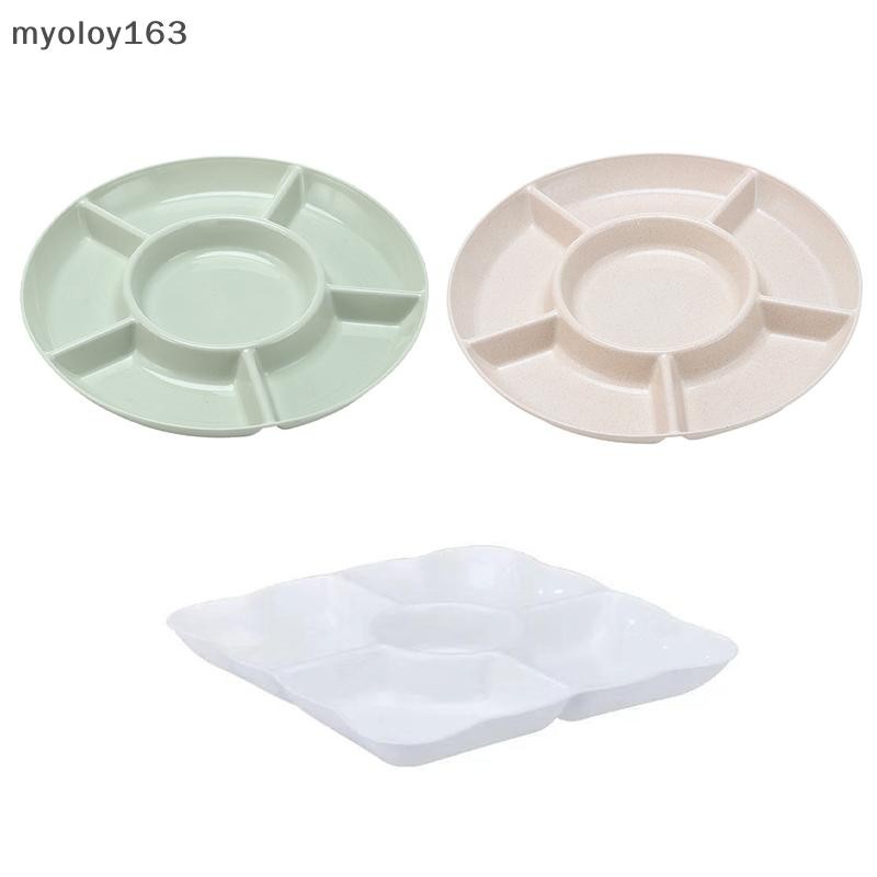 Myoloy 6-Compartment ถาดเก็บอาหารผลไม้จานขนมอาหารเรียกน้ําย่อยเสิร์ฟ Platter TH