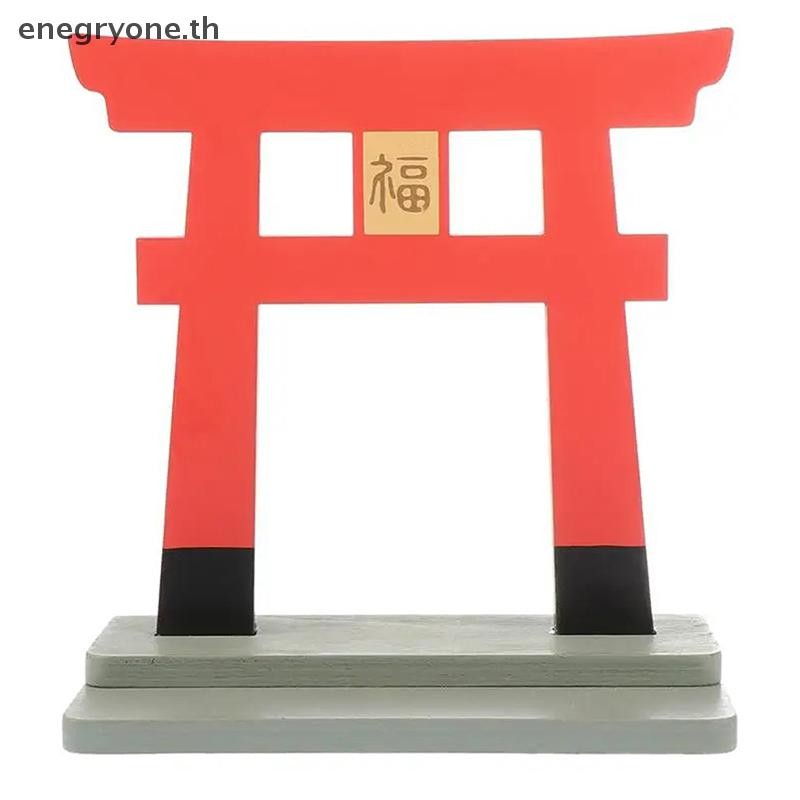 Eoth 1 ชิ้นอาคารรุ่น Japanese Shinto Torii ประตูไม้ศาลเจ้าญี่ปุ่นรูปปั้นศาลขนาดเล็กตกแต่งเดสก์ทอปที่บ้าน