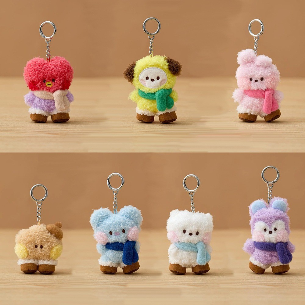 ใหม่kpop Idol TATA COOKY CHMMY BOOTS Mini Minini Seriesตุ๊กตาตุ๊กตาพวงกุญแจน่ารักการ์ตูนตุ๊กตาพวงกุญแจกระเป๋าจี้กองทัพของขวัญ