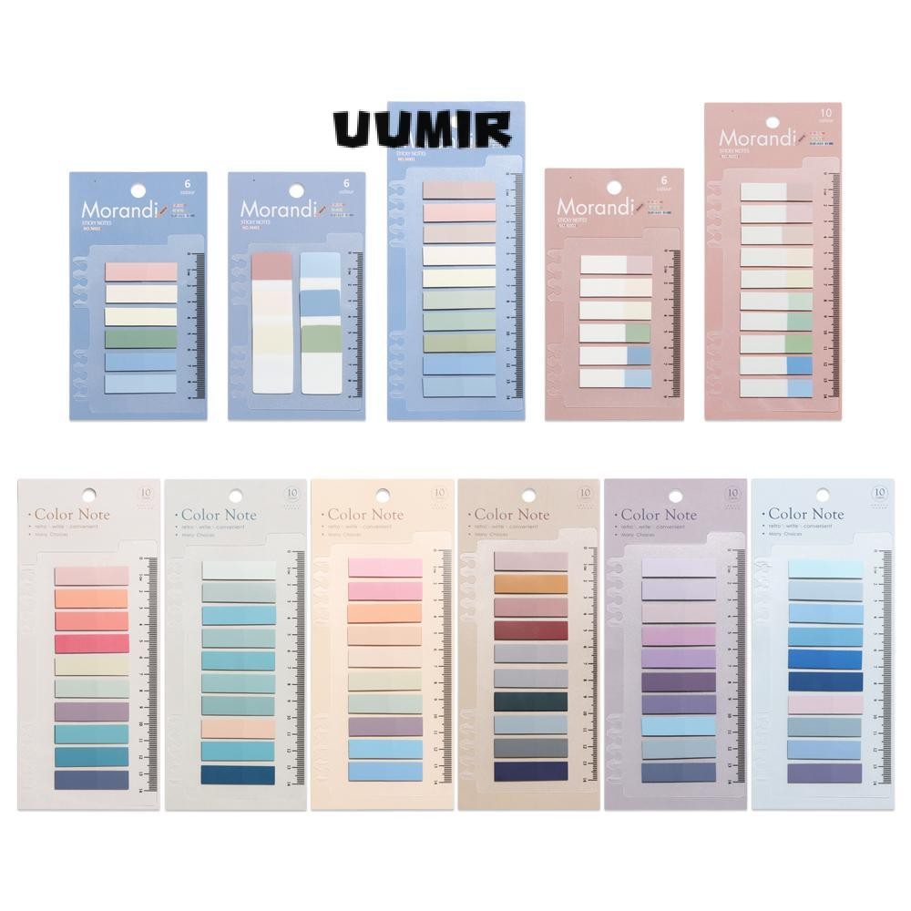 Uumir 60/120/200pcs Sticky Notes บุ๊คมาร์คเครื่องเขียนแฟชั่น DIY Index Flags อุปกรณ์สํานักงานหลวมใบ