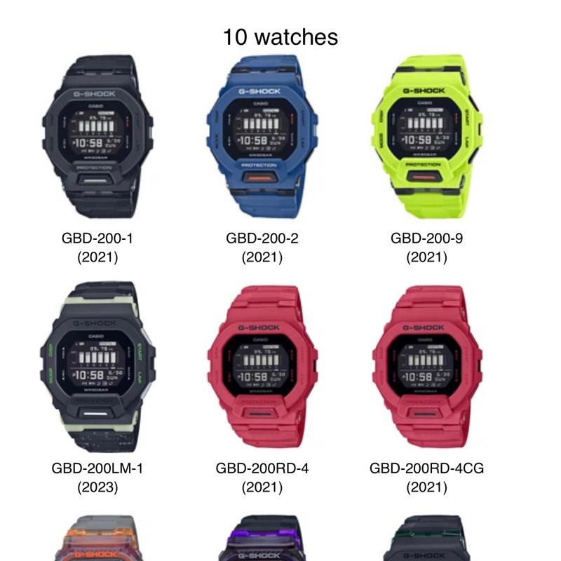 (ฟรีไขควง3in1)กรอบสายนาฬิกาG-SHOCKของแท้ รุ่น GBD-200