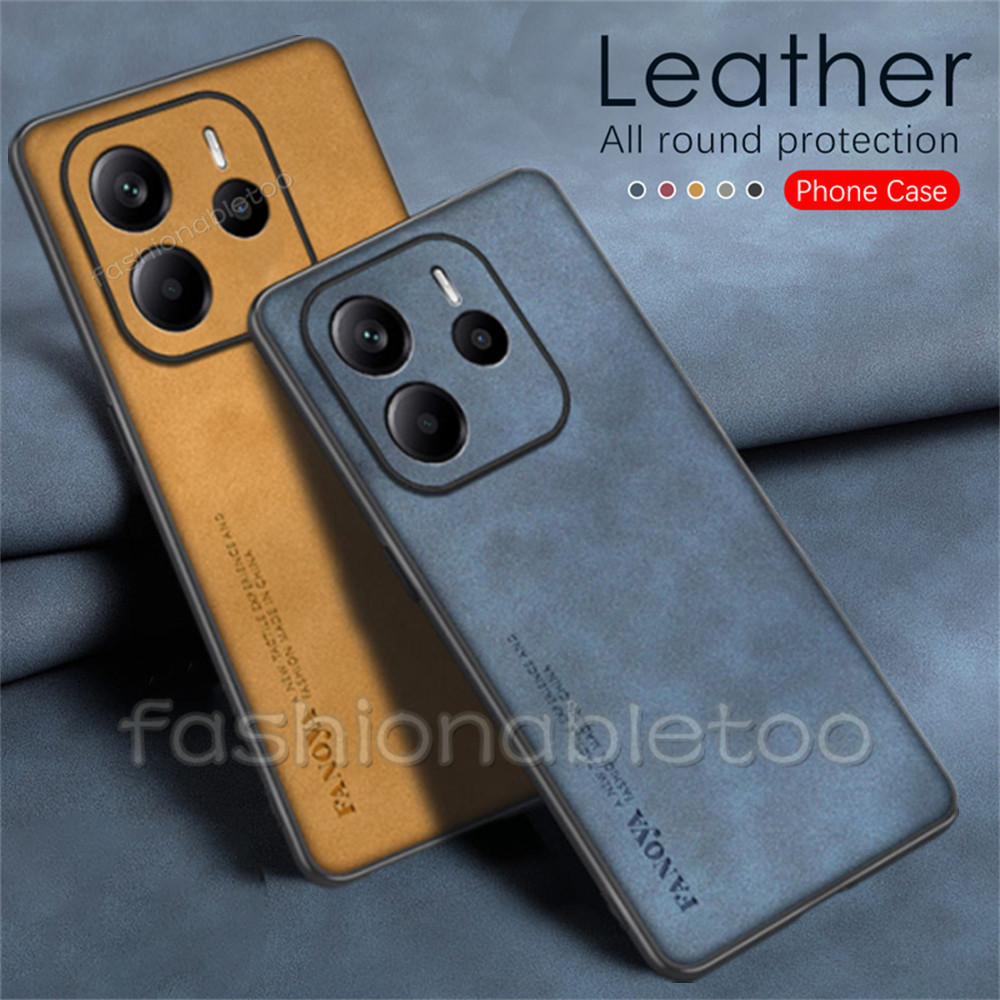 หนังmatte Textureเคสโทรศัพท์สําหรับRedmiหมายเหตุ 14 pro plus 14pro + 14proplus 1 4 Note14 pro Note14pro + Note14proplusปลอกSoft TPU Edgeป้องกันกันชนกันกระแทกปกหลัง