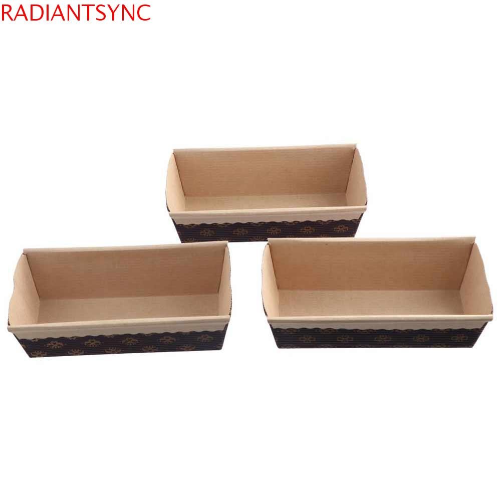 Radiantsync กระดาษก้อนกระทะเบเกอรี่ 25 ชิ้นคราฟท์ทิ้ง Baking Toast กล่อง